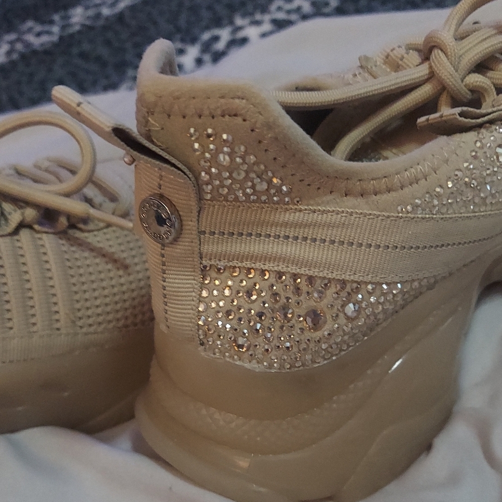 Steve Madden Sparkling Beige Sneakers - Picture 5 of 15